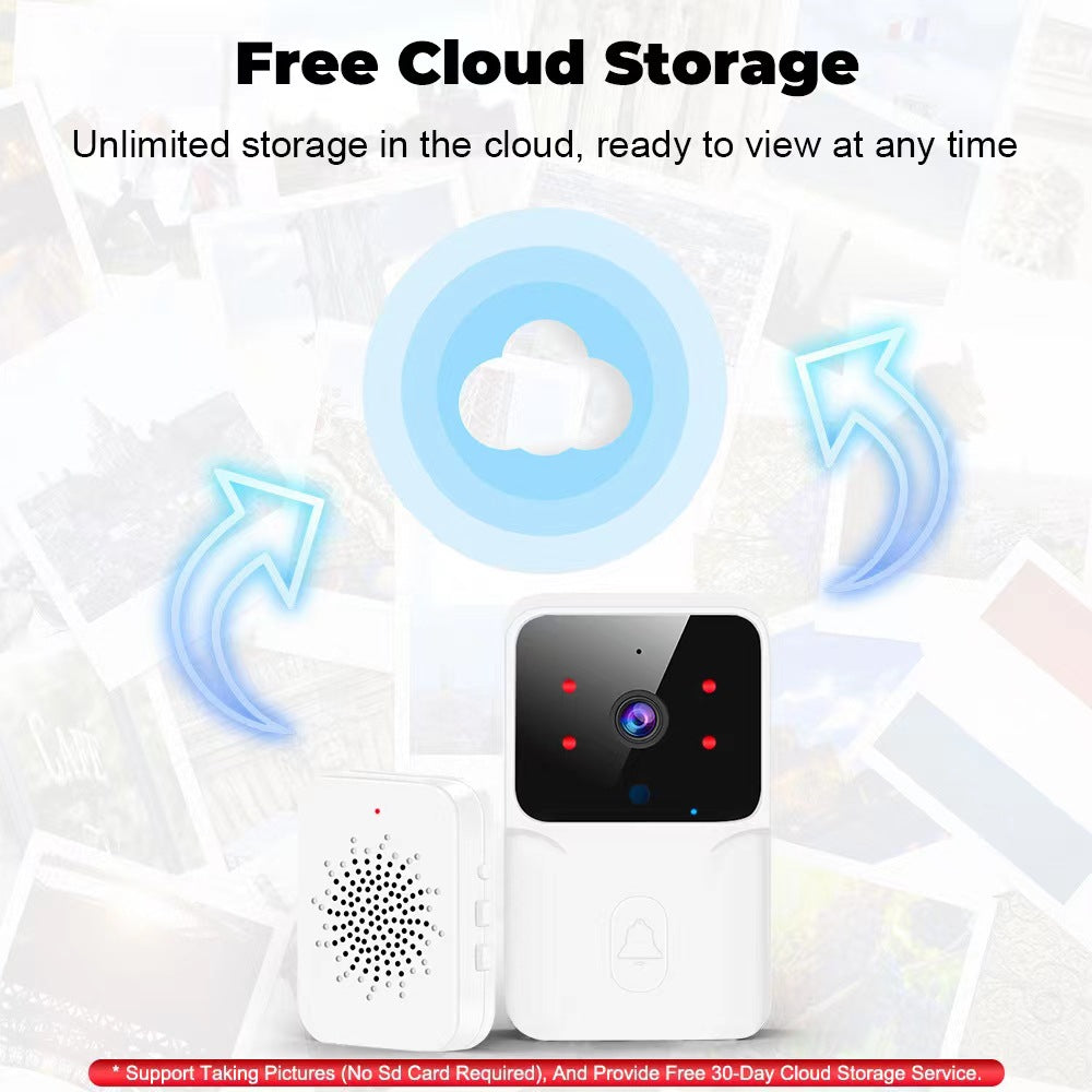 WiFi Video Doorbell Wireless Phone Two-way Intercom System IR Night Vision Doorbell Smart Home Security Door Bell Camera Monitor