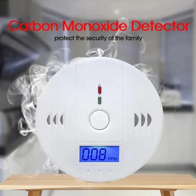 Carbon Monoxide Alarm Smoke Alarm Co Detector LCD Display Alarm Home Wireless Toxic Gas Leak Detector Fire Sound Alarm