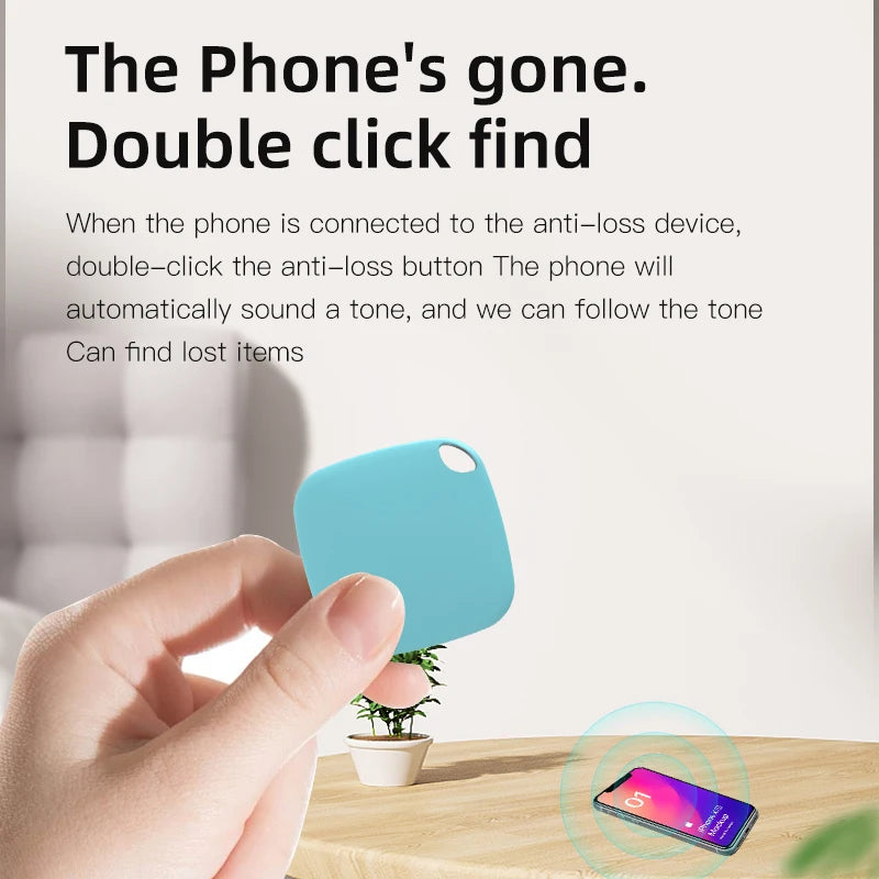 HOMEFISH Mini Bluetooth 5.0 Tracker AntiLost Device Round Pet Kids Bag Wallet Tracking Smart Finder Locator