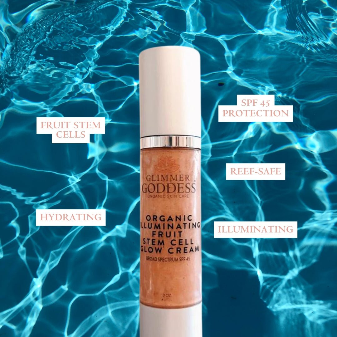 Organic CC Cream with SPF 45 – Illuminating Fruit Stem Cell Glow Cream with Reef-Safe Sunscreen